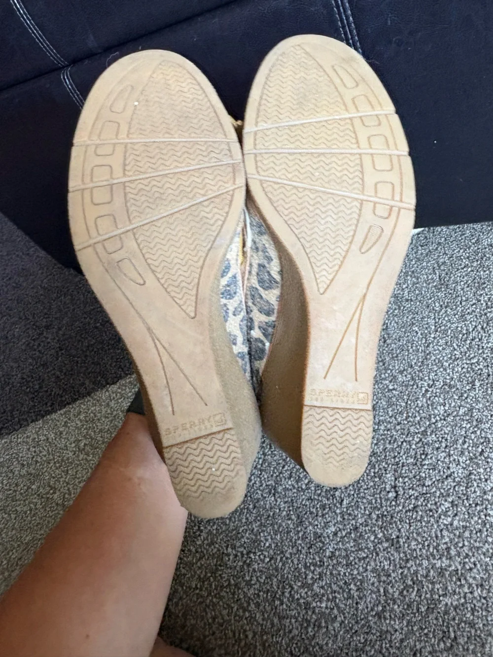 SPERRY Topsider Goldfish Heel Boat Shoe Wedge - 9